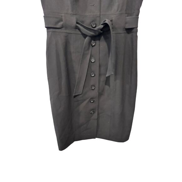 Calvin Klein Size 4 Tie Front Shirt Button Down Dress Gray Office Career Work - Picture 6 of 13